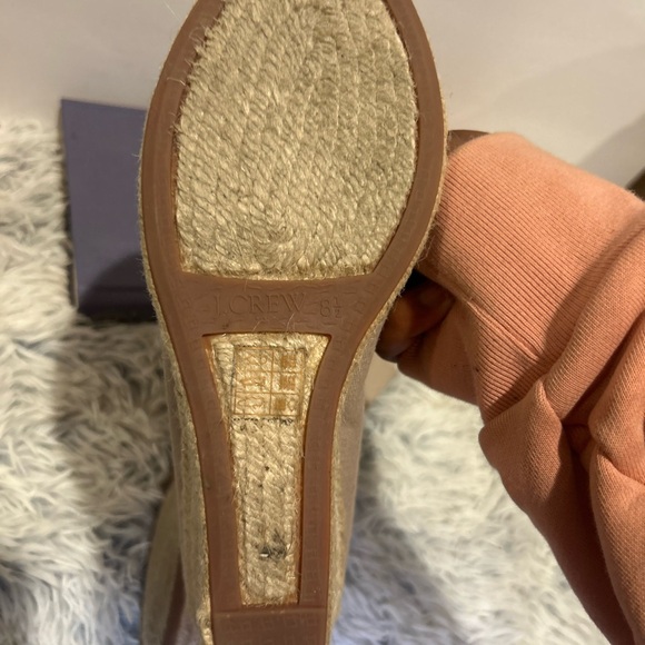 J. Crew Women\'s Cream Espadrille Wedges